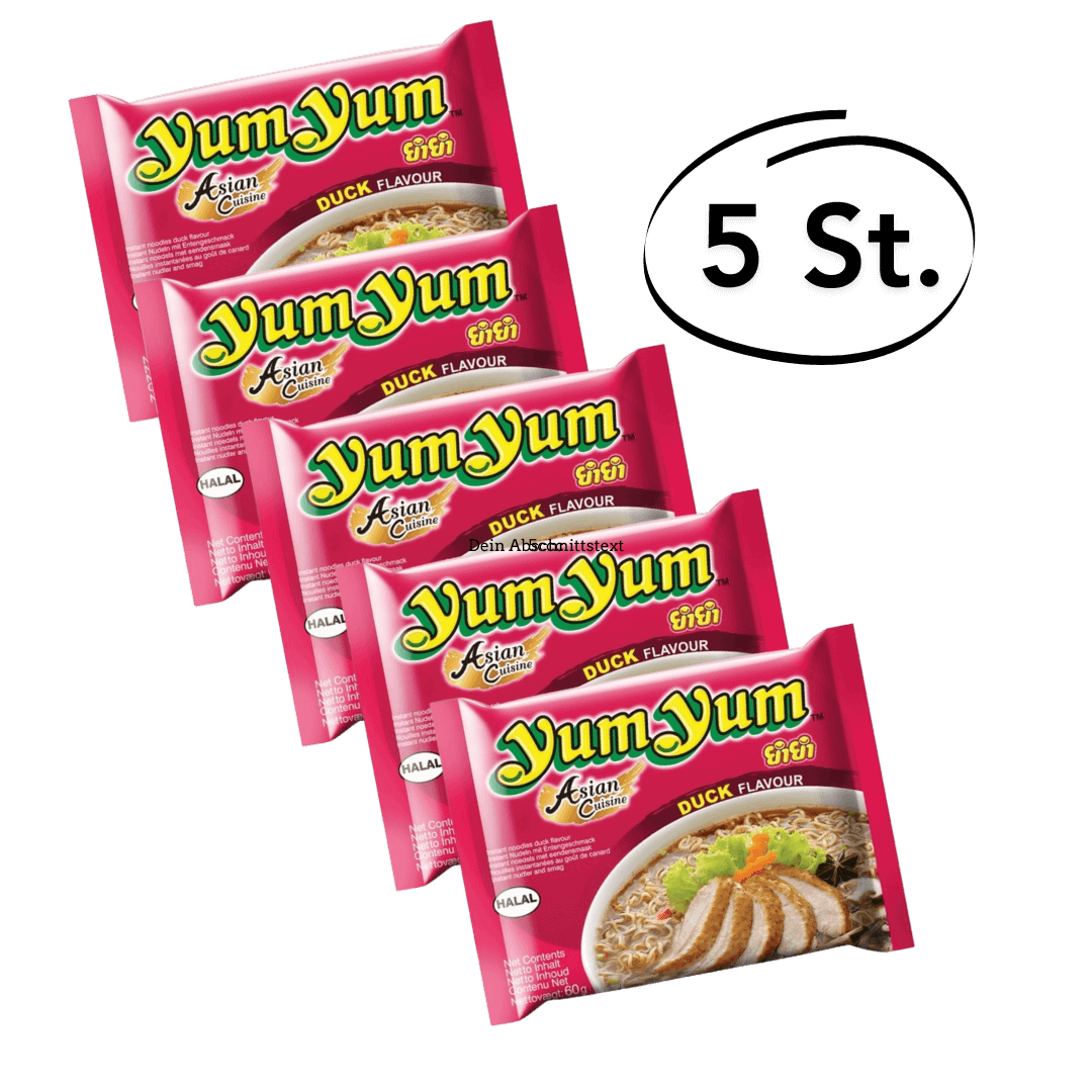 YumYum Instant Nudeln Duck (Ente) 60 g Multi-Pack