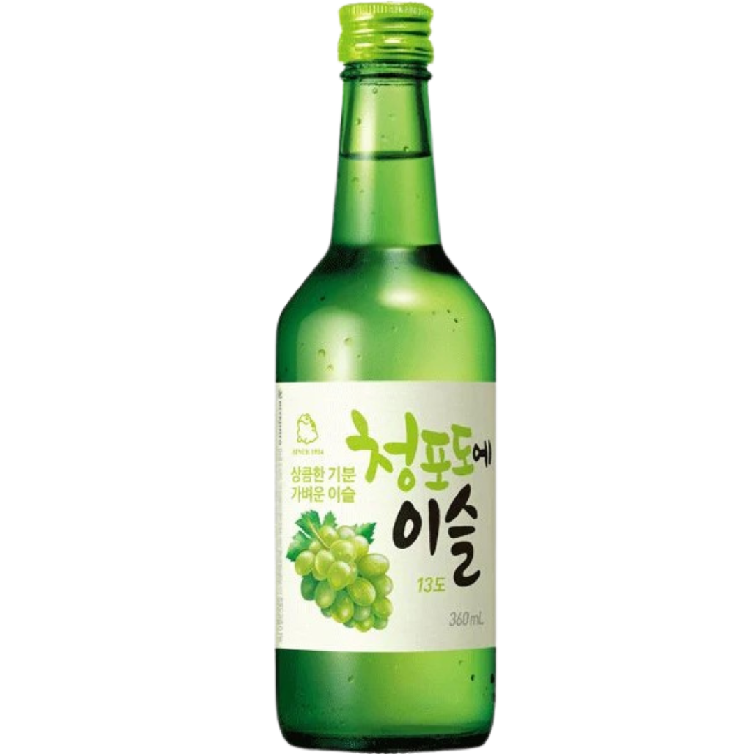 Jinro Green Grape Soju mit Traubengeschmack 350 ml 13% vol.