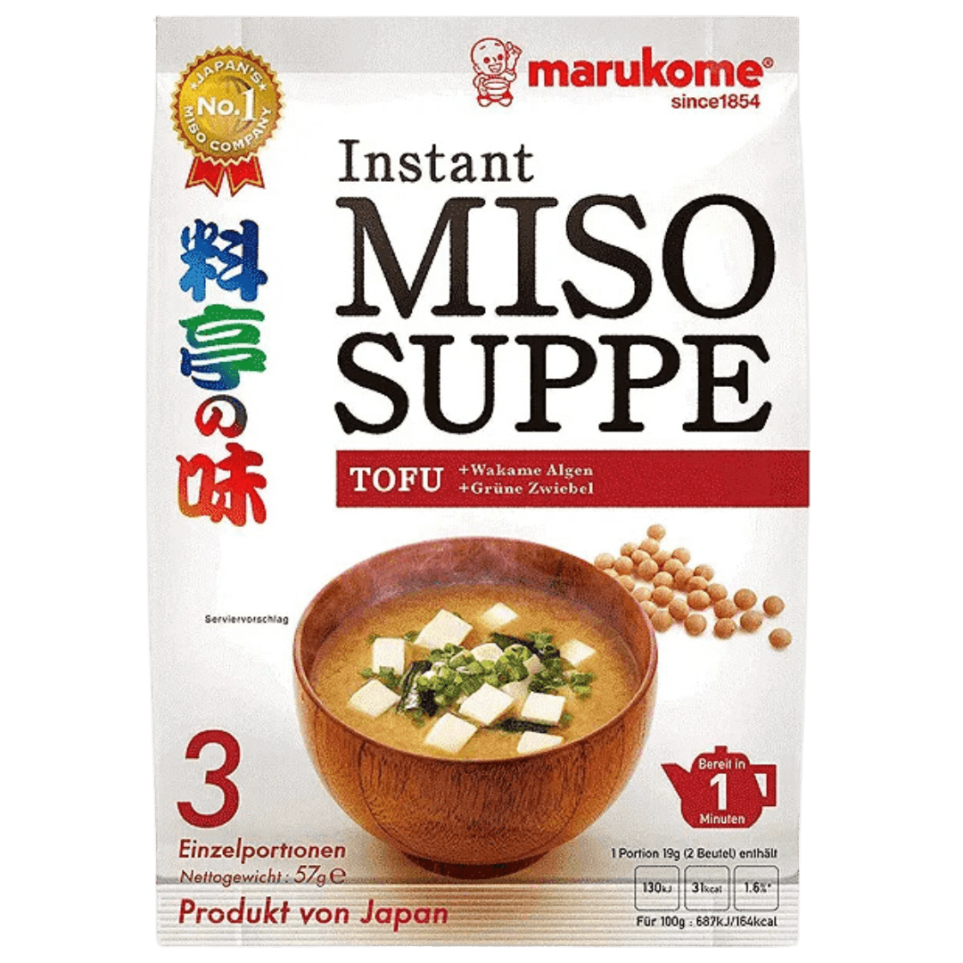 Marukome Instant Misosuppe Tofu Style 57g (3 Portionen)