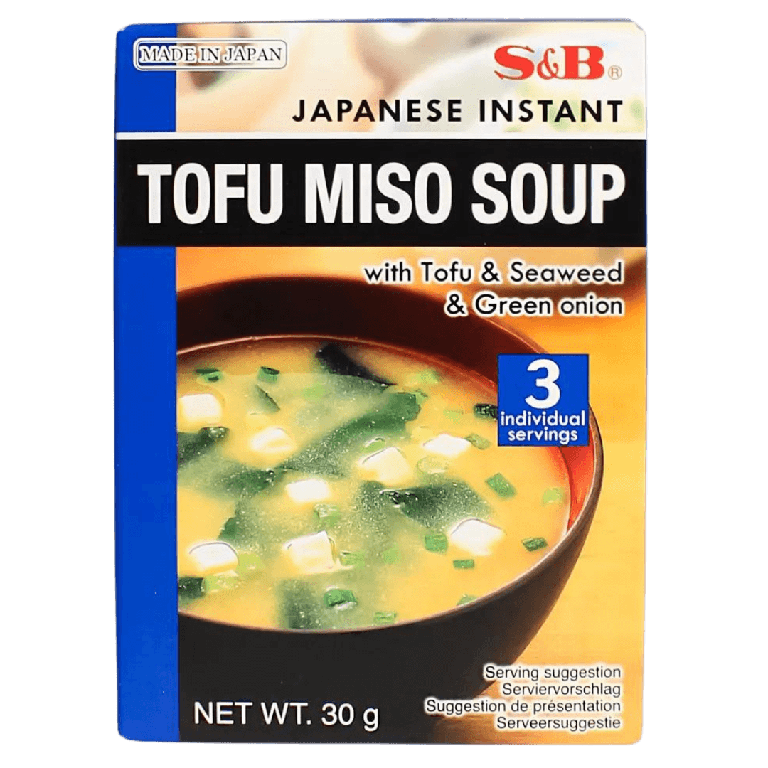 S&B Instant Tofu Miso Suppe 30 g (3 Portionen)