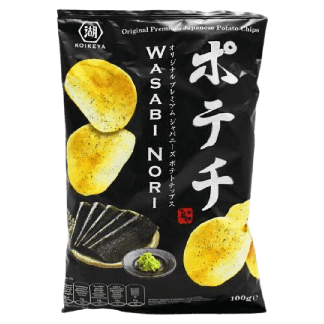 Koikeya Kartoffelchips mit Wasabi Nori Gewürz 100 g