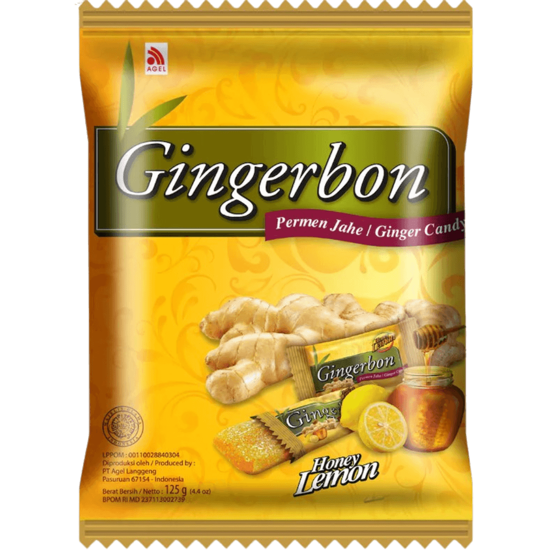 Agel Gingerbon Ingwer Candy mit Honig und Zitronen Geschmack 125 g