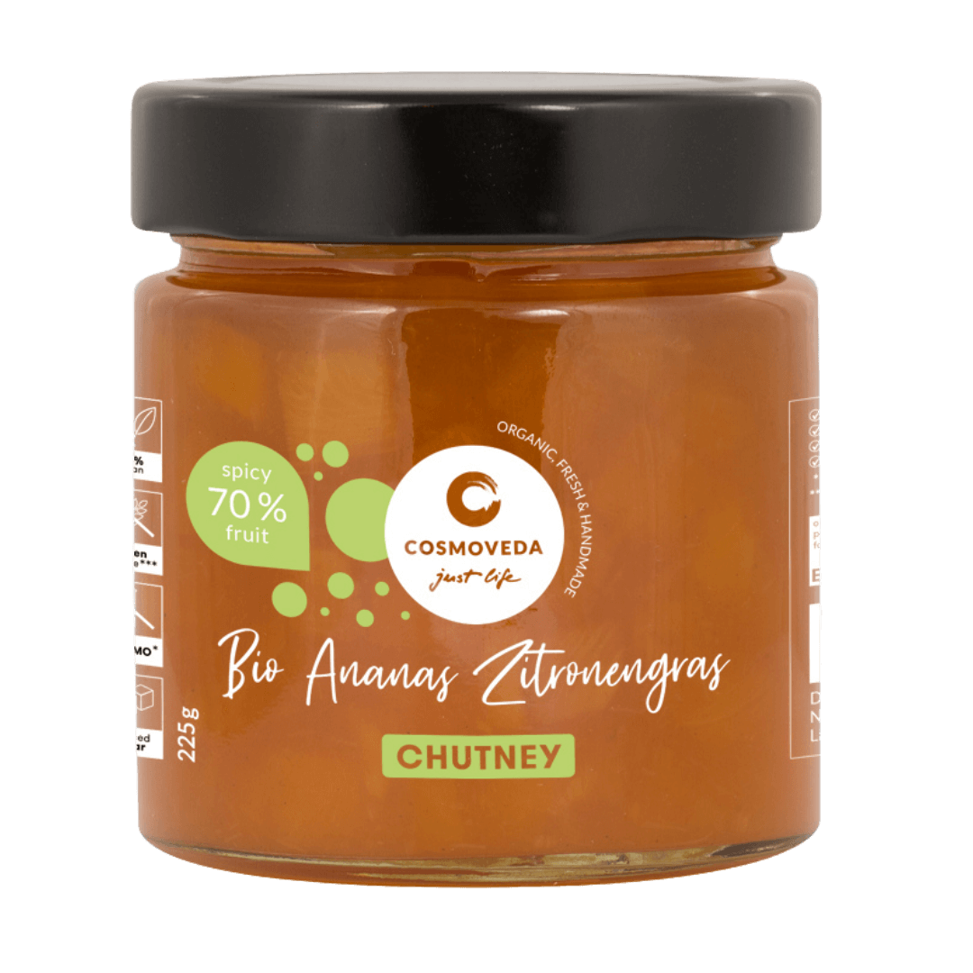 Cosmoveda Bio Ananas Zitronengras Chutney 225 g