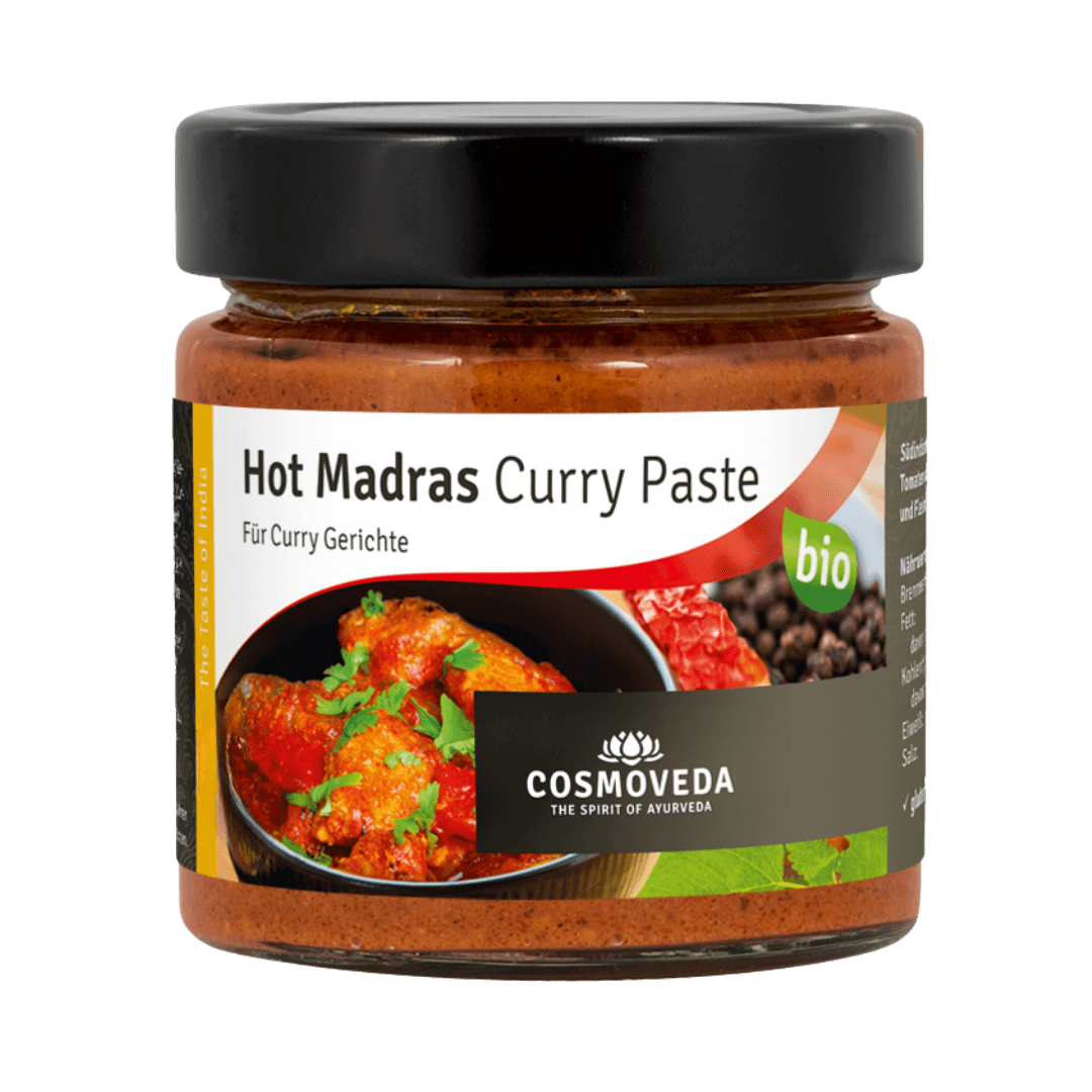 Cosmoveda Bio Hot Madras Curry Paste 175 g