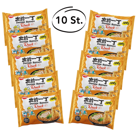 Nissin Instant Nudeln Demae Ramen Duck (Ente) 100 g Mega-Sets