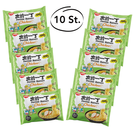 Nissin Instant Nudeln Demae Ramen Huhn (Chicken) 100 g Mega-Sets