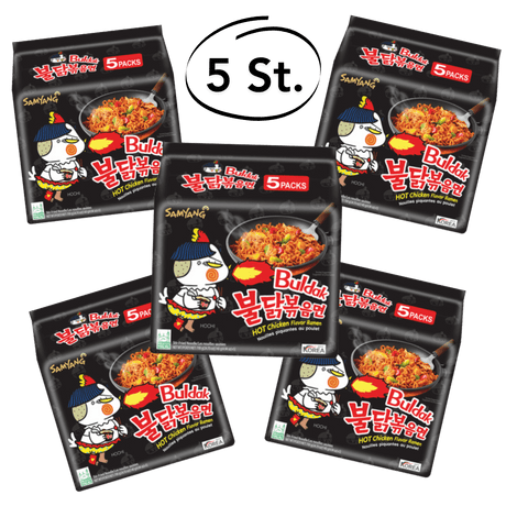 Samyang Instant Nudeln Buldak Nudeln Scharfes Huhn Ramen 140 g x 5 Packungen Maxi-Sets